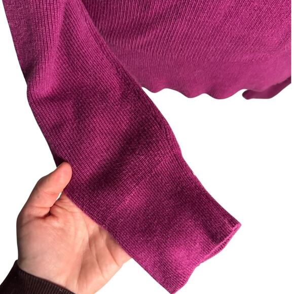 Lululemon Cotton Blend Mock Neck Sweater Heathered Wild Berry XS - Picture 7 of 12